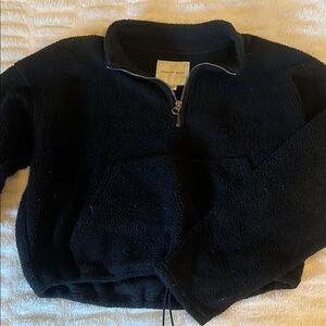 American Eagle Black Fleece Pullover